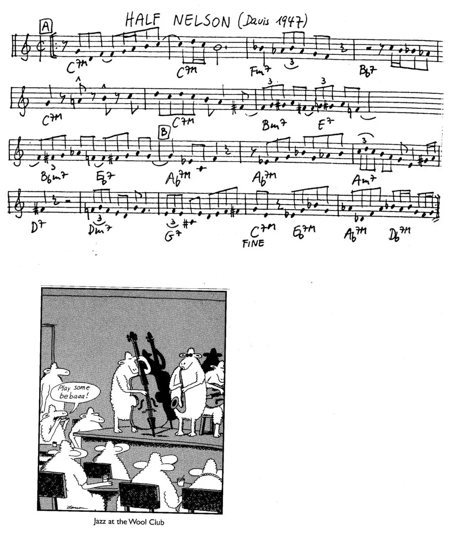half nelson free jazz leadsheet - Courtesy of the Jungle Jazz Band